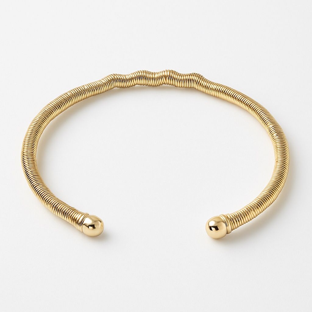 18k Gold Plated Stainless Steel Curve Bracelet