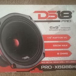 (4) DS18 Pro-X698BM (8 Ohms)Midrange 6x9’s With Bullet (BRAND New) Read Description 