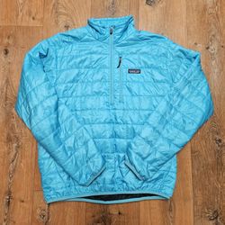 Patagonia Nano Puff Jacket Primaloft Quilted Zip Size Mens Medium Blue Pullover