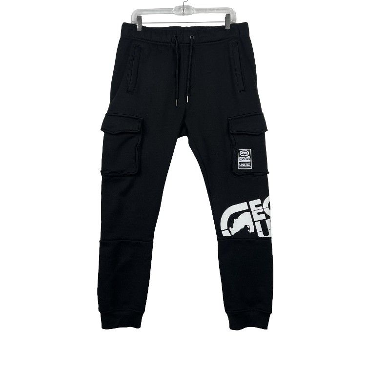 Ecko Unltd Logo Jogger Black with Pockets SZ Medium 