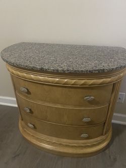 Marble top Nightstand