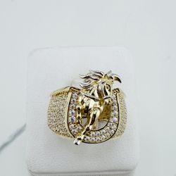 ❤️ 10k solid Gold Ring men’s  ❤️ Size 10 ❤️ Anillo de hombre de caballo herradura ❤️