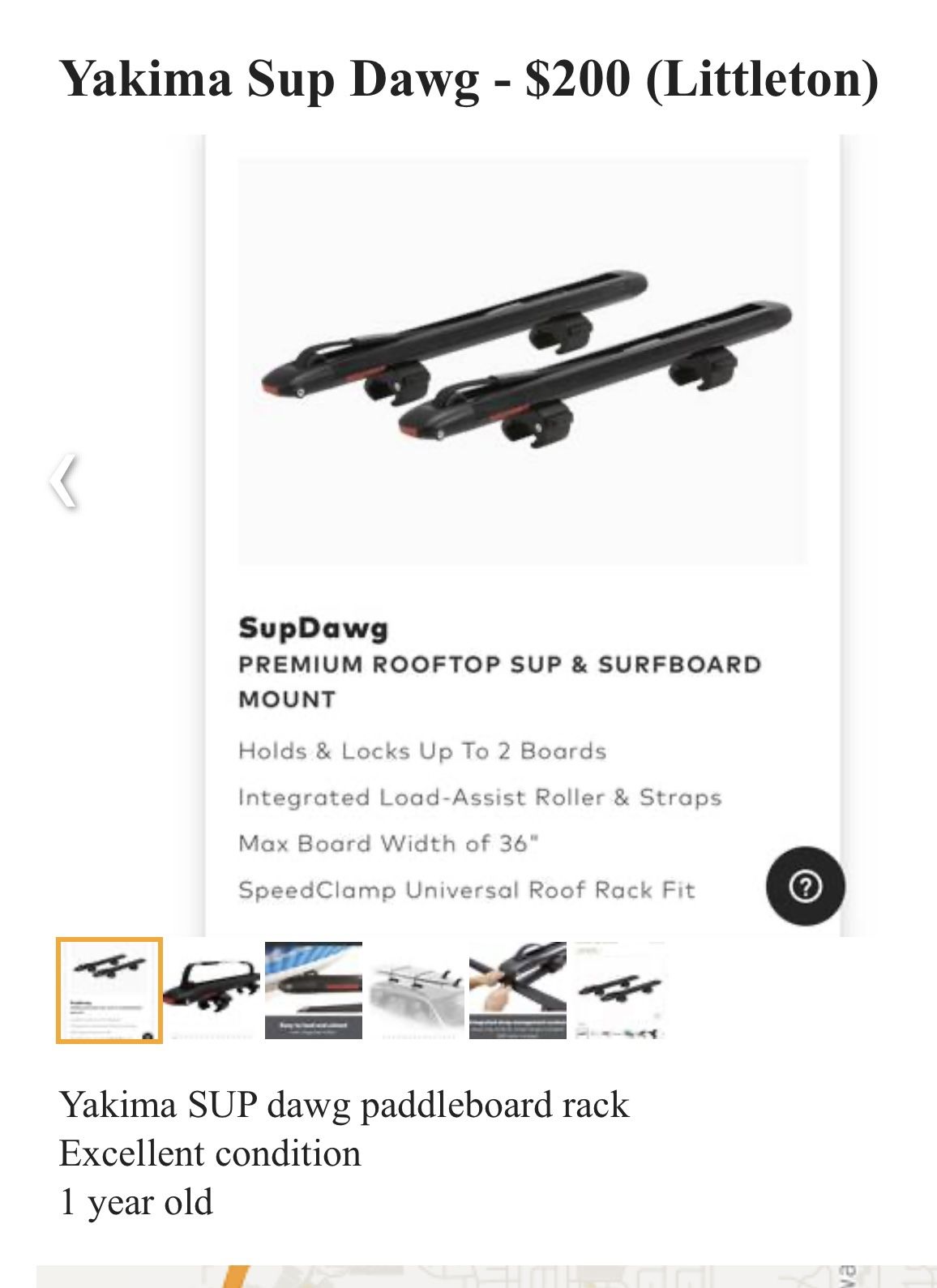 Yakima Sup Dawg -Paddleboard Rack 