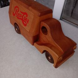 Pepsi -Cola Wooden Car Toy/ Money Bank