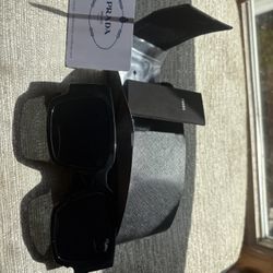 Prada Women's Square Sunglasses Black Frame & Lens Fashion UV400
