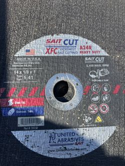 14” Deck Saw, Widowmaker Saw, Grinding Wheel, Gas Saw