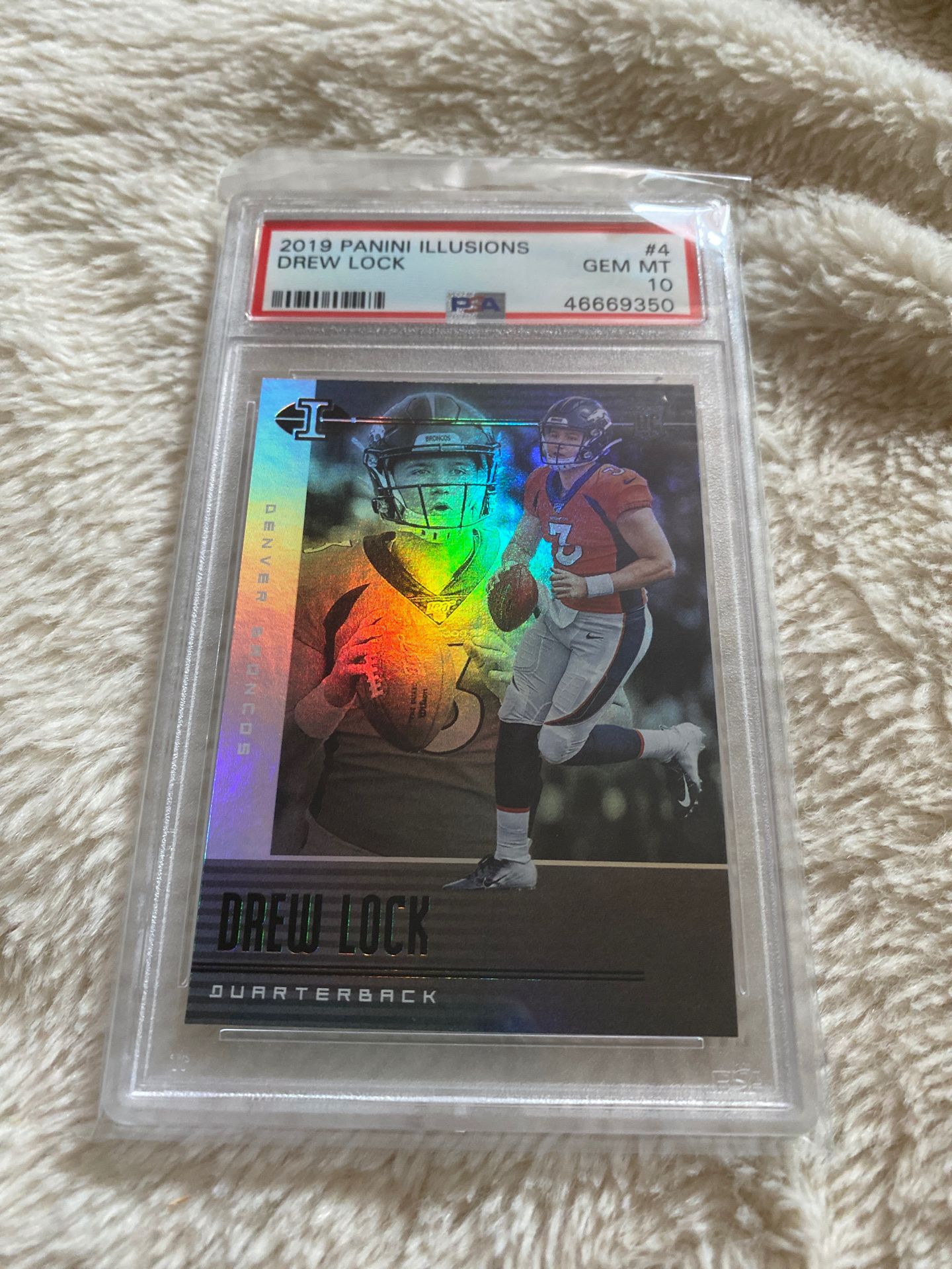 PSA 10 Drew Lock illusions RC NFL 2019