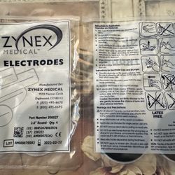 4 Pk New Zynex Medical Electrodes For Tens Unit 