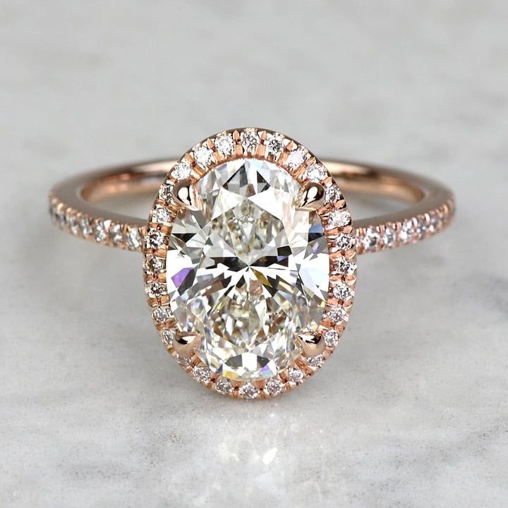 oval cut custom engagement ring