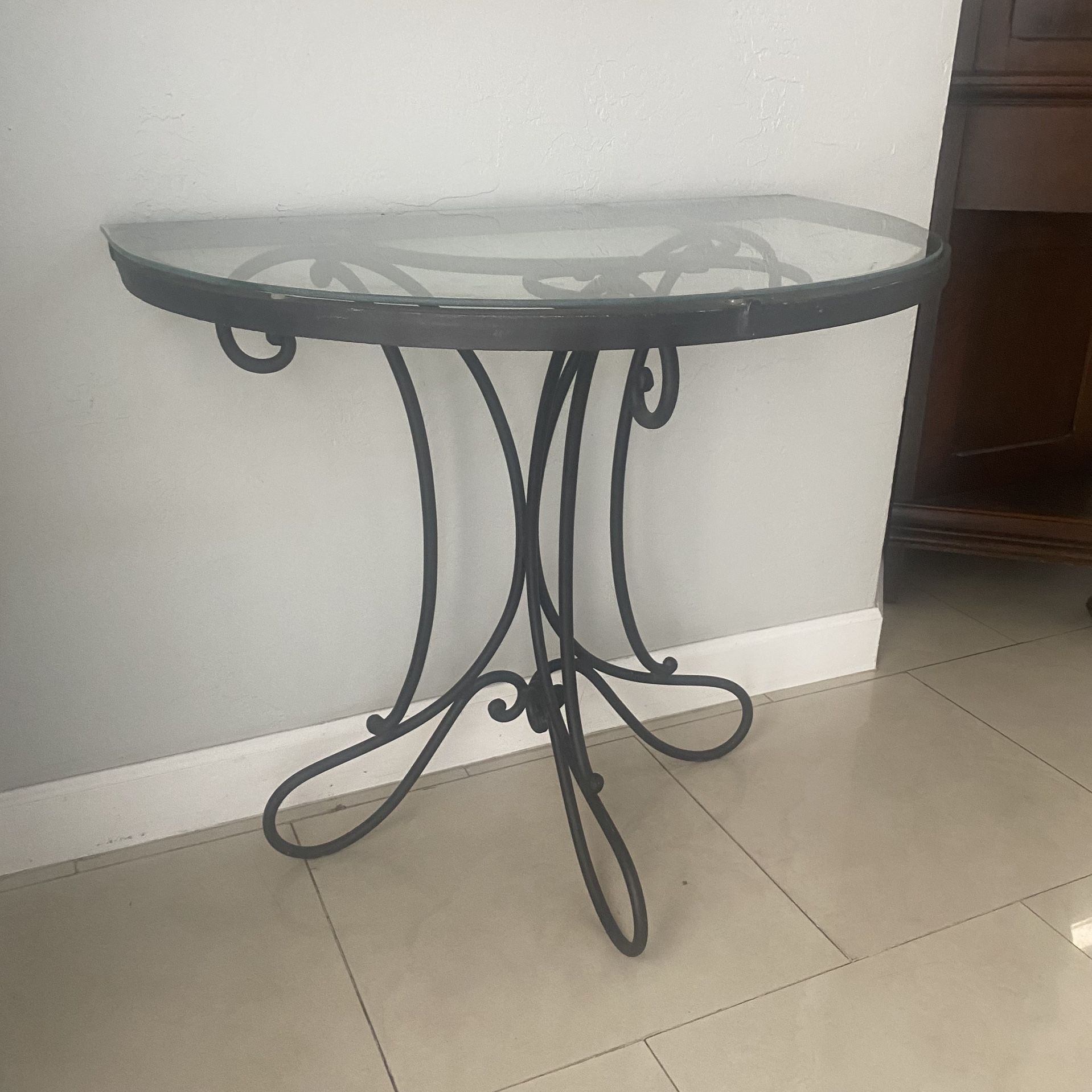 Semicircle Iron Wall Console Table