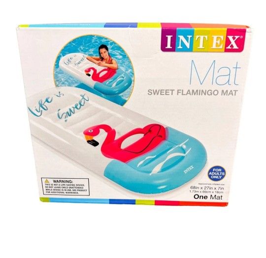 Intex Flamingo Oval Float Sweet Flamingo Mat Brand New 68” x 27” x 7” Pool Beach