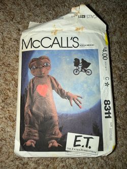 VTG McCall's 8311 Costume Pattern E.T. The Extra-Terrestrial Child M  1982 (U)