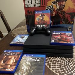 Ps4 Pro 1tb With One Controller And 5 Games 