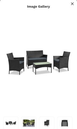 Wicker outdoor patio set brand new still in box
