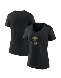New Orleans Saints  Women’s Logo V Neck Shirt