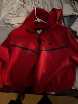 Red Nike Tech Fleece Size Large