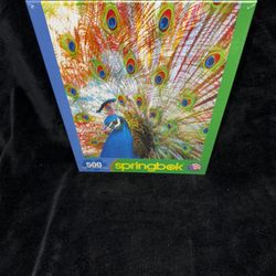Springbok Proud Peacock Jigsaw Puzzle -500 Pieces -New 