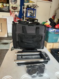 Pet Carrier Backpack Or Pull Handle 