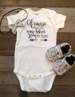 Handmade baby onesies and booties