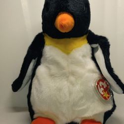 TY Beanie Buddy Plush Penguin Waddle 1998 Stuffed Animal 10"