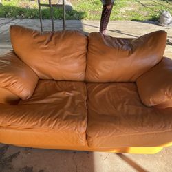 leather loveseat