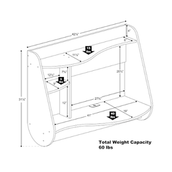 Wall mounted desk
