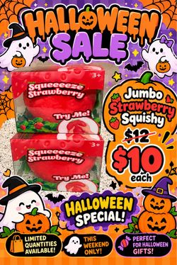 Jumbo strawberry squishy