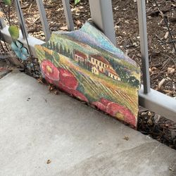 13” Painted Rock Art For Garden