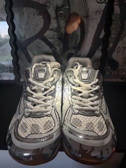 Bottega Veneta Orbit Sneakers Silver White Size 10.5 men