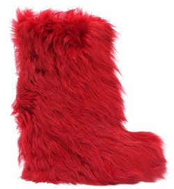 Pink Furry Fur Boots