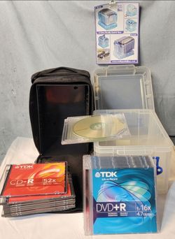 Media Storage Lot: 3L Really Useful Box, Conductor CD Case & 24 Blank Discs (DVD+R,CD-R)