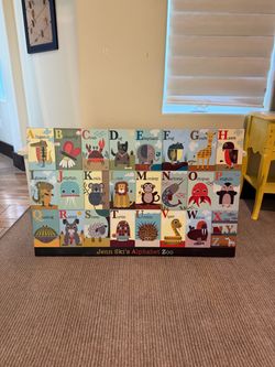 Jenn Ski's Alphabet Zoo Canvas Wall Art
