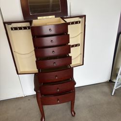 Jewelry Armoire Cherry