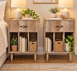 Matching Nightstands with Charging Stations — $120 for BOTH!