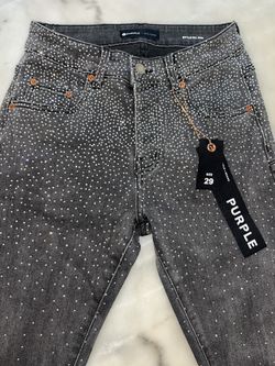 PURPLE BRAND jeans with rhinestone design