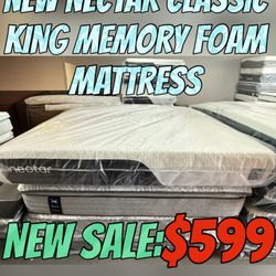 NEW NECTAR CLASSIC KING MEMORY FOAM MATTRESS 