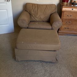 Chair With Storage Ottoman