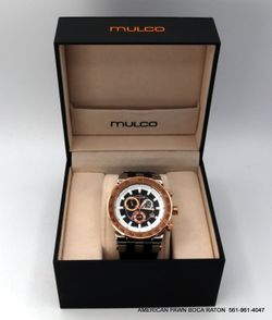 Mulco Bluemarine Chronograph Watch Black Rubber Band (MW5-93503-023)  46mm New, never worn 