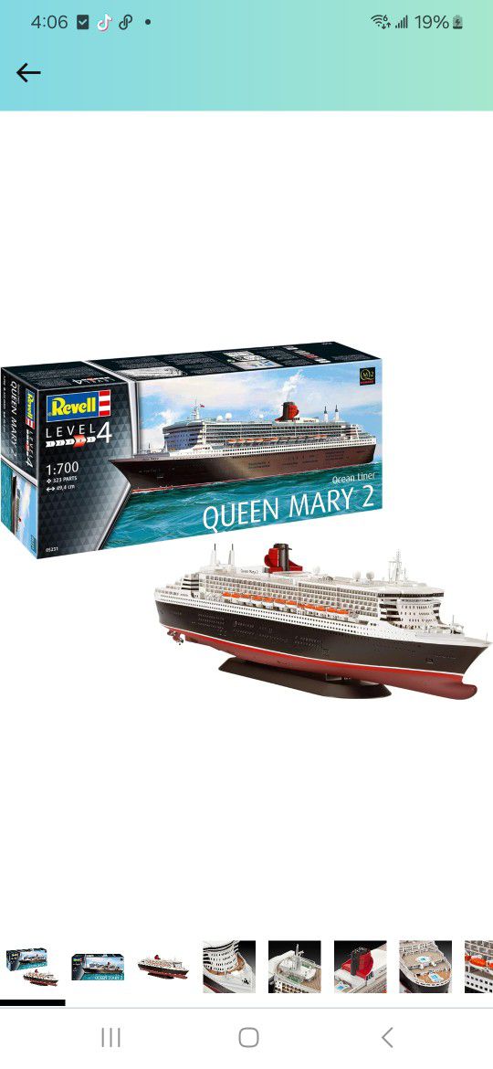 Revell 05231 Ocean Liner Queen Mary 2 1:700 Scale Unbuilt/Unpainted Plastic Model Kit