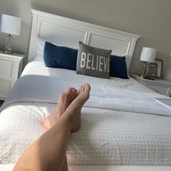 WHITE QUEEN BED FRAME