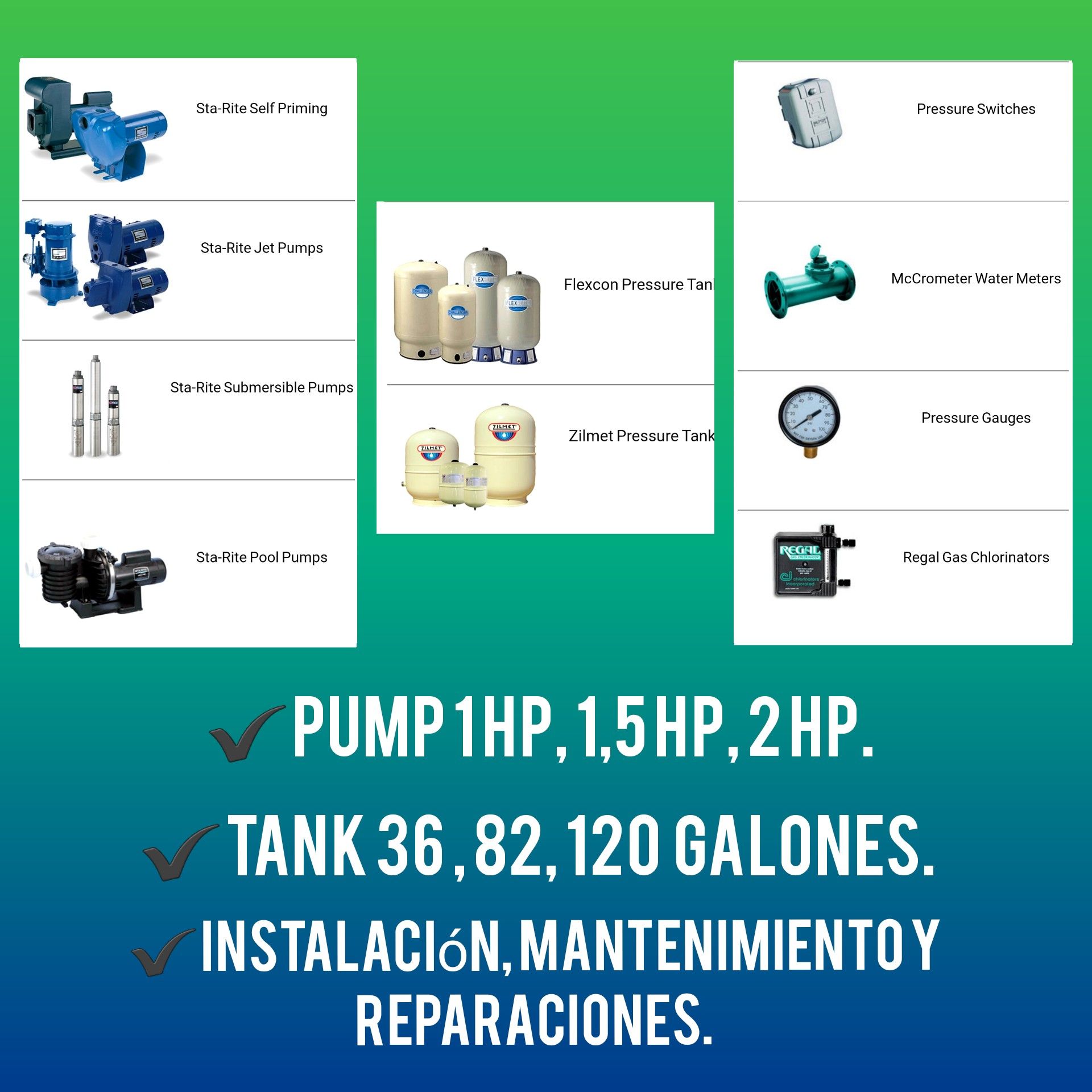 Bombas y Tanques para Pozos de Agua