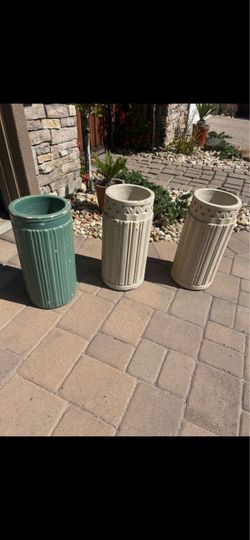 Heavy antique deco planters/ash trays