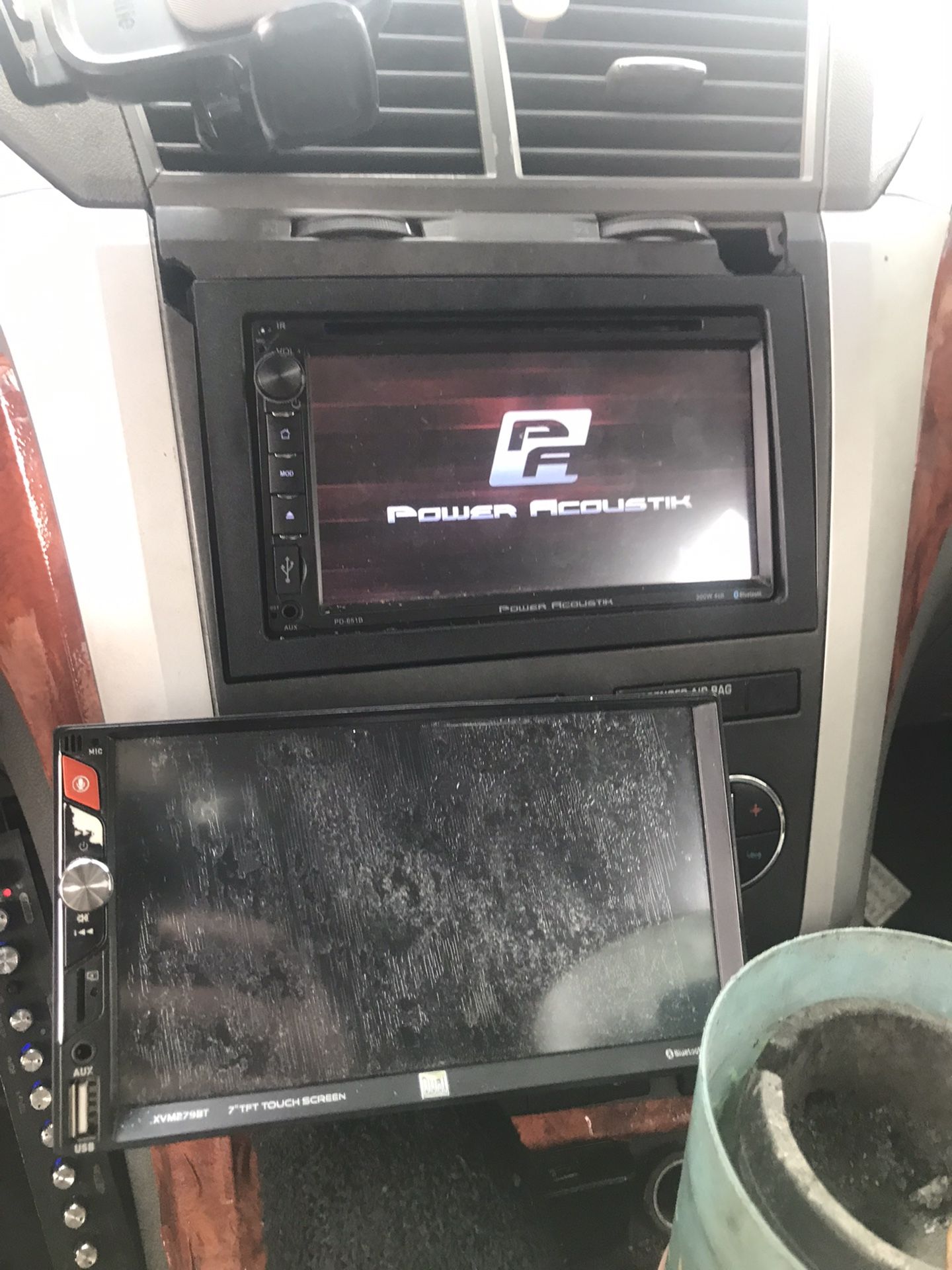 Power acoustic 7 inch touchscreen 300 W four channel and a dual 7 inch touchscreen both Radios For $90