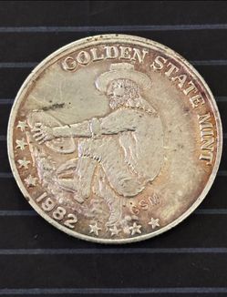 1982 Golden State Mint Prospector 1 oz .999 Silver Round