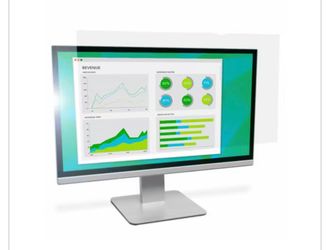 2Pc - Clear - 3M Anti- Glare screen Filter For Monitors 24”.