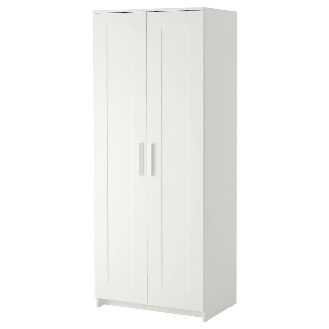 White Closet Wardrobe with Hanging rod and shelves, Brimnes