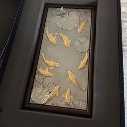 Royal Selangor Koi Fish Pewter Wall Art – Framed Limited Edition Style with Original Box