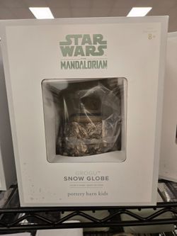 Pottery Barn Kids Teen Star Wars The Mandalorian Grogu Snow Globe NEW $79 MSRP