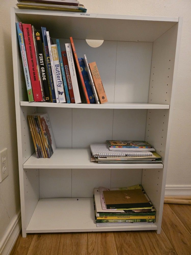 3 Shelf Bookcase White