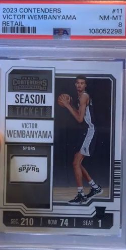 2023 CONTENDERS VICTOR WEMBANYAMA PSA 8 Rookie Card 